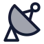 Satellite icon with duotone standard style