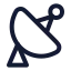 Satellite icon with stroke rounded style