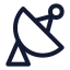 Satellite icon with stroke standard style