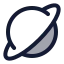 Saturn icon with duotone standard style