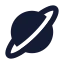 Saturn icon with solid standard style