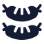 Sausage icon with solid standard style