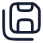 Saveall icon with stroke rounded style