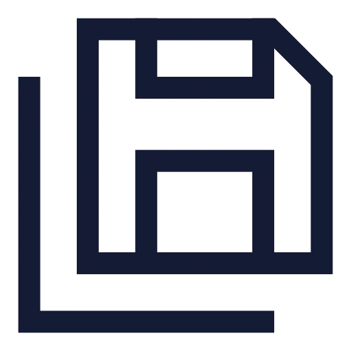 Save All Icon in Stroke Sharp style