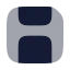Save icon with bulk rounded style