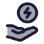Saveenergy icon with duotone rounded style