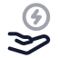 Saveenergy icon with twotone rounded style