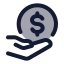 Savemoneydollar icon with duotone rounded style