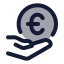 Savemoneyeuro icon with duotone rounded style