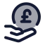 Savemoneypound icon with duotone standard style