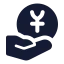 Savemoneyyen icon with solid standard style