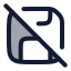 Saveoff icon with duotone rounded style