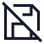 Saveoff icon with stroke sharp style