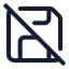 Saveoff icon with stroke standard style