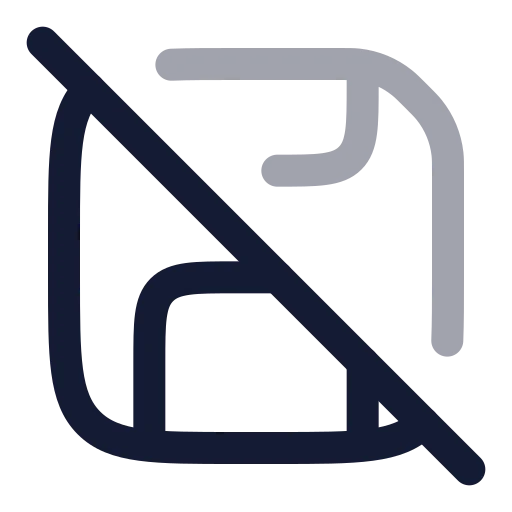 Save Off Icon in Twotone Rounded style