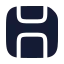 Save icon with solid rounded style