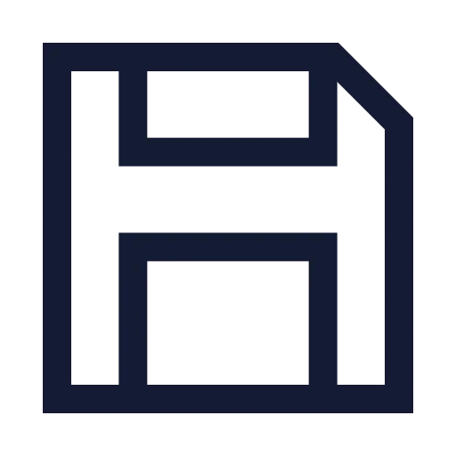 Save Icon in Stroke Sharp style