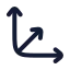 Scale 3 D icon with stroke rounded style