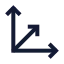 Scale 3 D icon with stroke sharp style