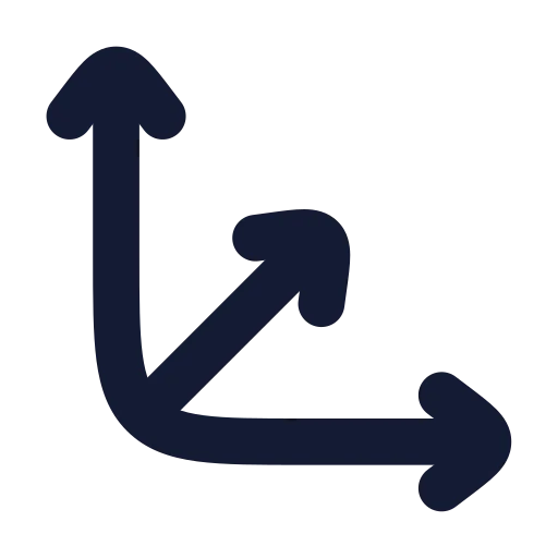 Scale 3 D Icon in Solid Rounded style