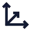Scale 3 D icon with solid sharp style