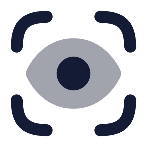 Scan Eye Icon in Bulk Rounded style