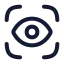 Scaneye icon with stroke rounded style