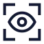Scaneye icon with stroke sharp style