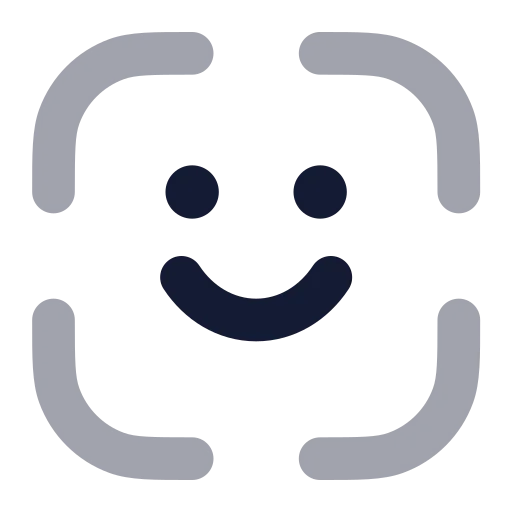 Scan Face Icon in Bulk Rounded style
