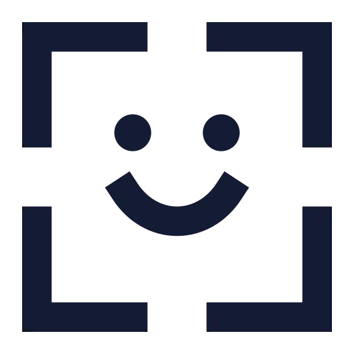 Scan Face Icon in Solid Sharp style
