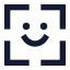 Scanface icon with solid sharp style