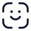 Scanface icon with stroke rounded style