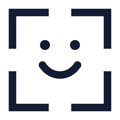 Scan Face Icon in Stroke Sharp style