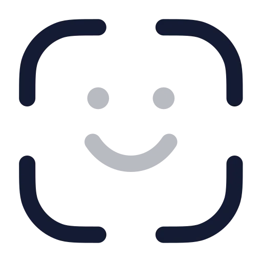 Scan Face Icon in Twotone Rounded style