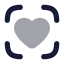 Scanheart icon with bulk rounded style