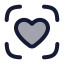 Scanheart icon with duotone rounded style