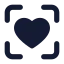 Scanheart icon with solid standard style