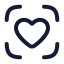 Scanheart icon with stroke rounded style