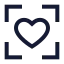 Scanheart icon with stroke sharp style
