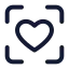 Scanheart icon with stroke standard style