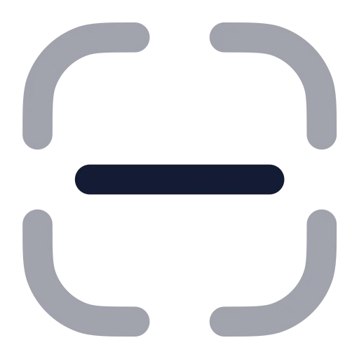 Scan Line Icon in Bulk Rounded style