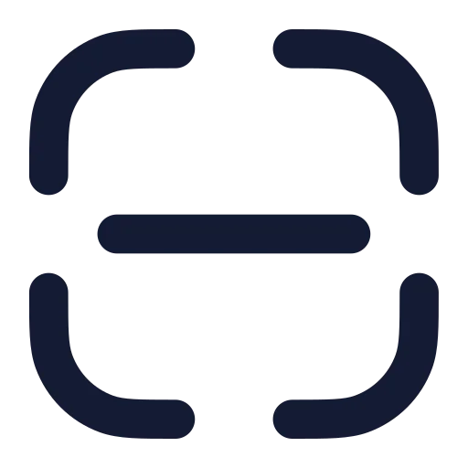 Scan Line Icon in Solid Rounded style