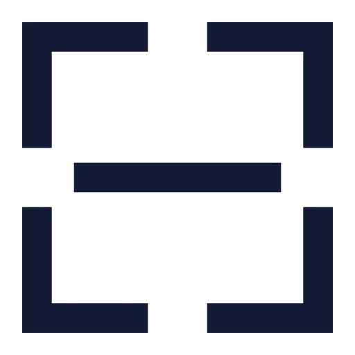 Scan Line Icon in Solid Sharp style