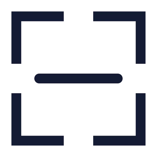 Scan Line Icon in Stroke Sharp style