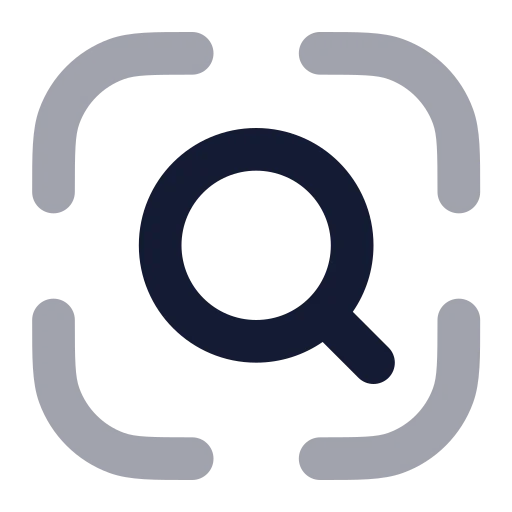 Scan Search Icon in Bulk Rounded style
