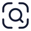 Scansearch icon with stroke rounded style