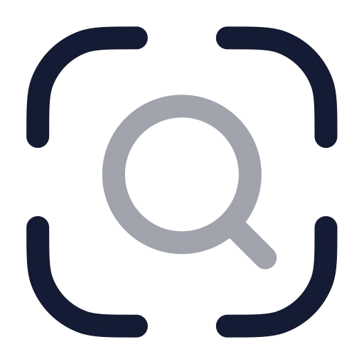 Scan Search Icon in Twotone Rounded style
