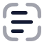 Scantext icon with bulk rounded style
