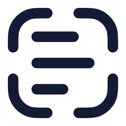 Scan Text Icon in Solid Rounded style