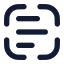 Scantext icon with solid rounded style